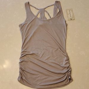 NWT taupe ruching top